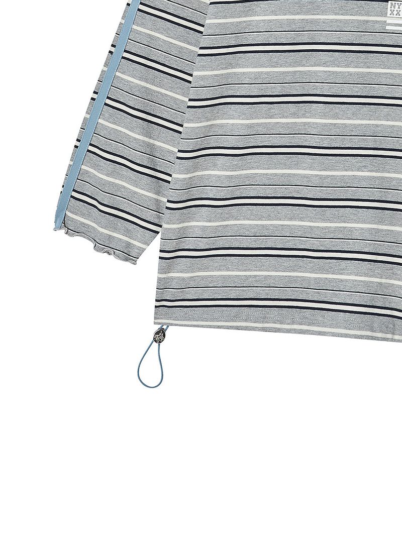 STRING OFF SHOULDER L/S GREY