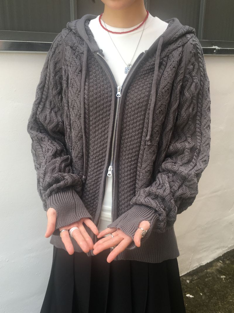 Two Way Cozy Textured Knit Hood