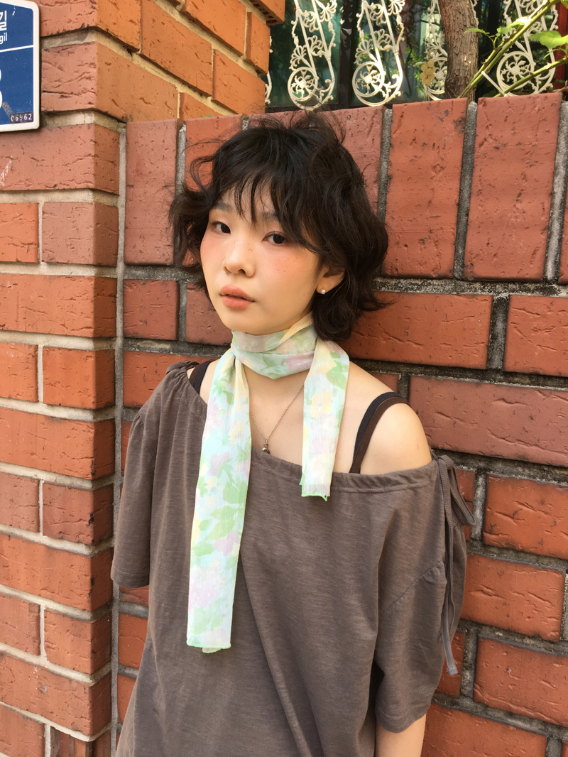 Misty Bloom scarf (2color)