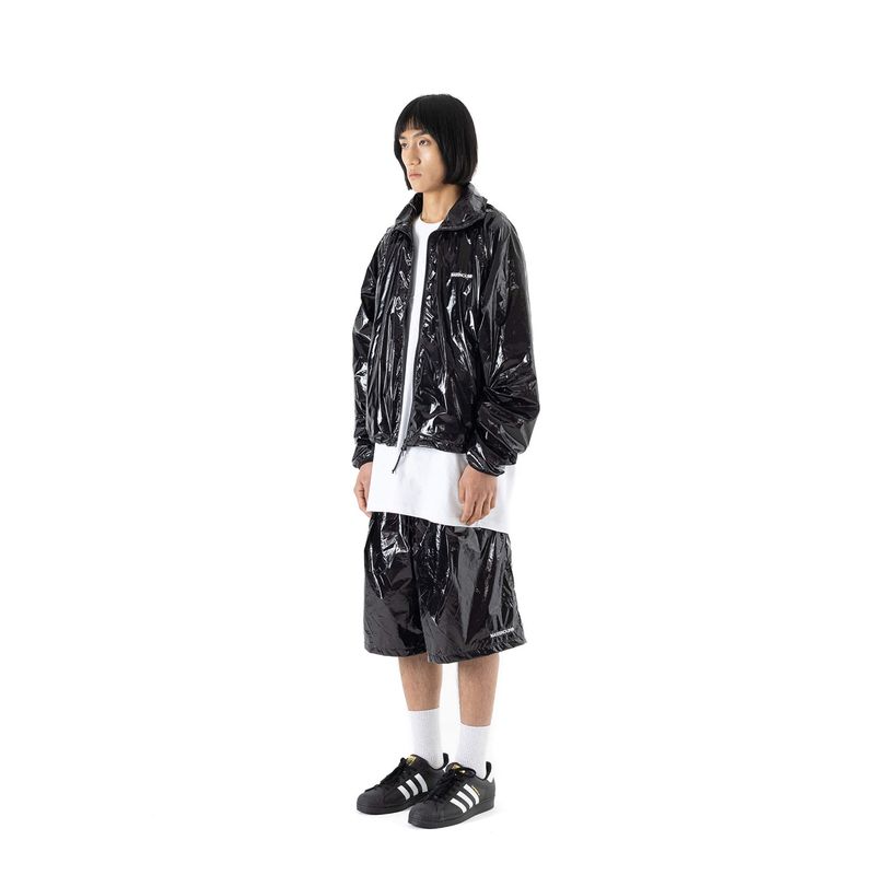 C LOGO ONE TUCK SATIN WIDE SHORT PANTS