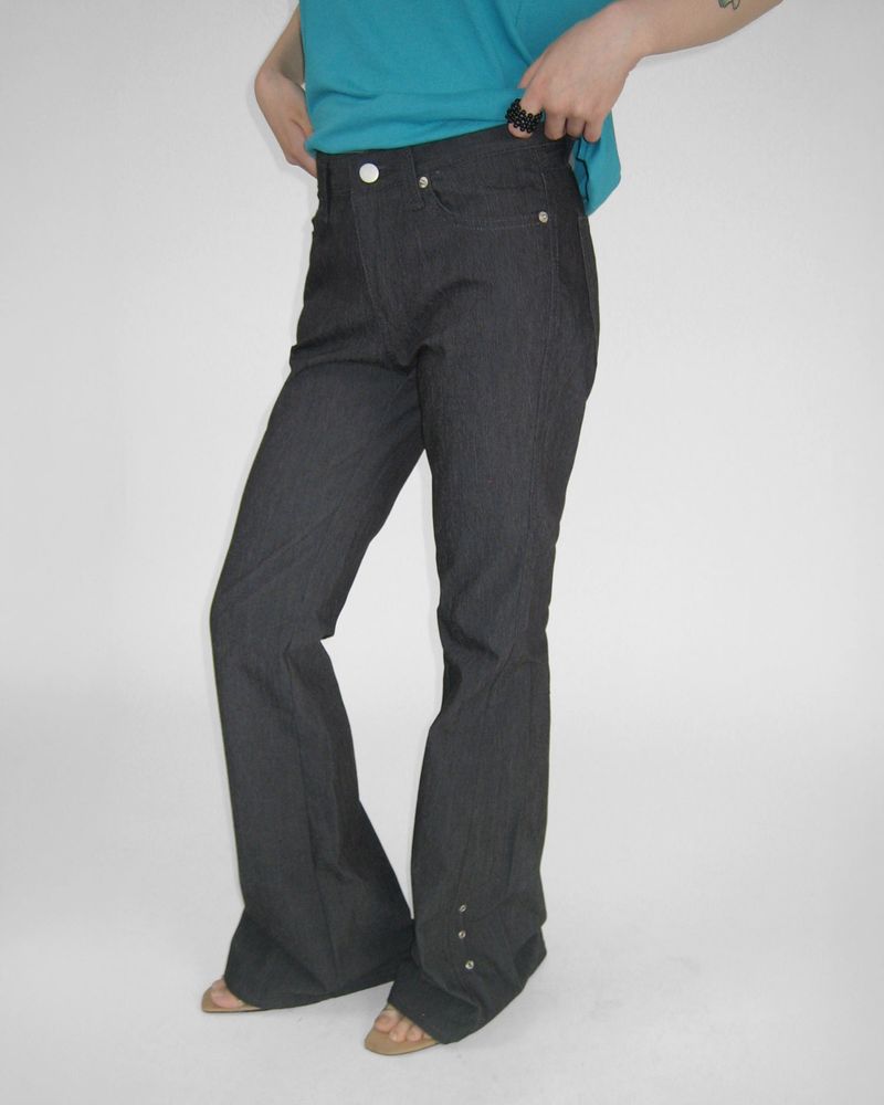 DEEP LOW EYELET BOOTCUT PANTS