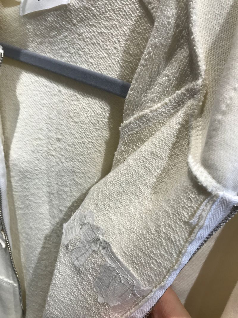 Negative small fit hood zip up 