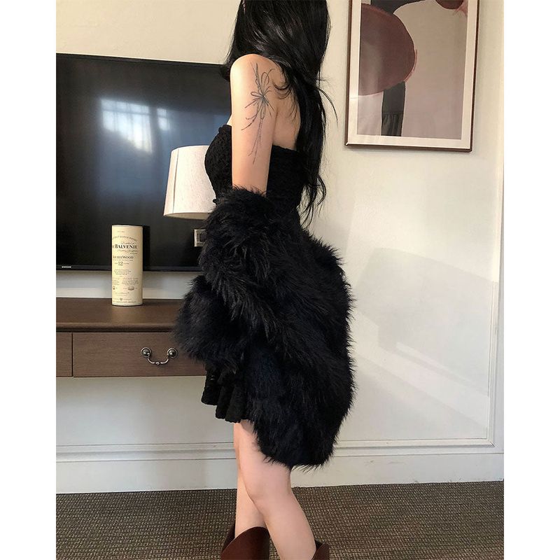 Fur Brush Cardigan