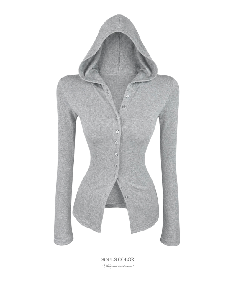 Coco Button Hoodie Top (4color)