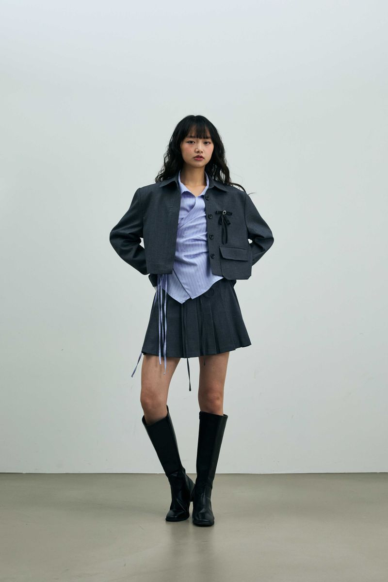 MILD CROP BLAZER / CHARCOAL