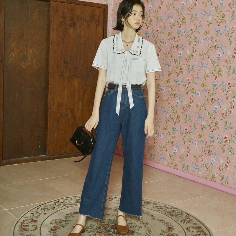 VITALSIGN（バイタルサイン）の「[LINE] Stitch Tie Collar Blouse（Tops）」