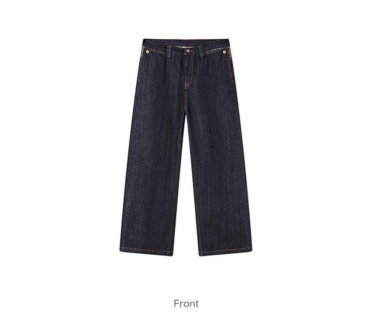 FMACM（エフエムエーシーエム）の「FMACM Checkered Spliced Bare Denim Trousers（Pants）」