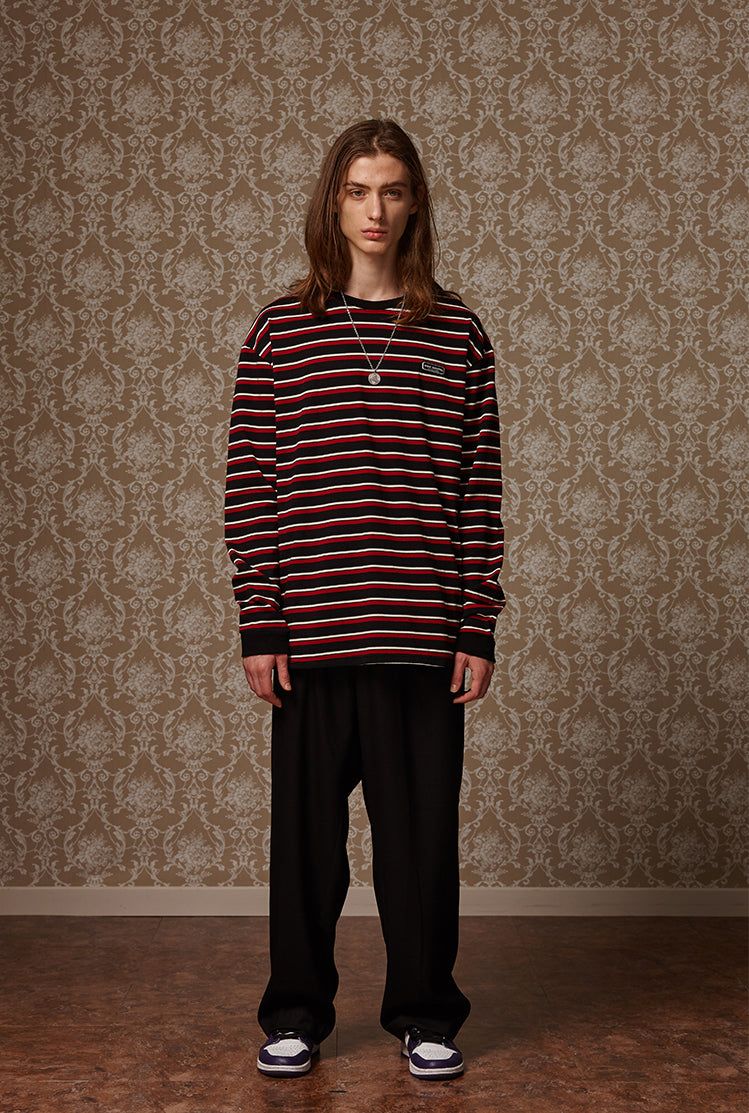 Multi stripe long sleeve T
