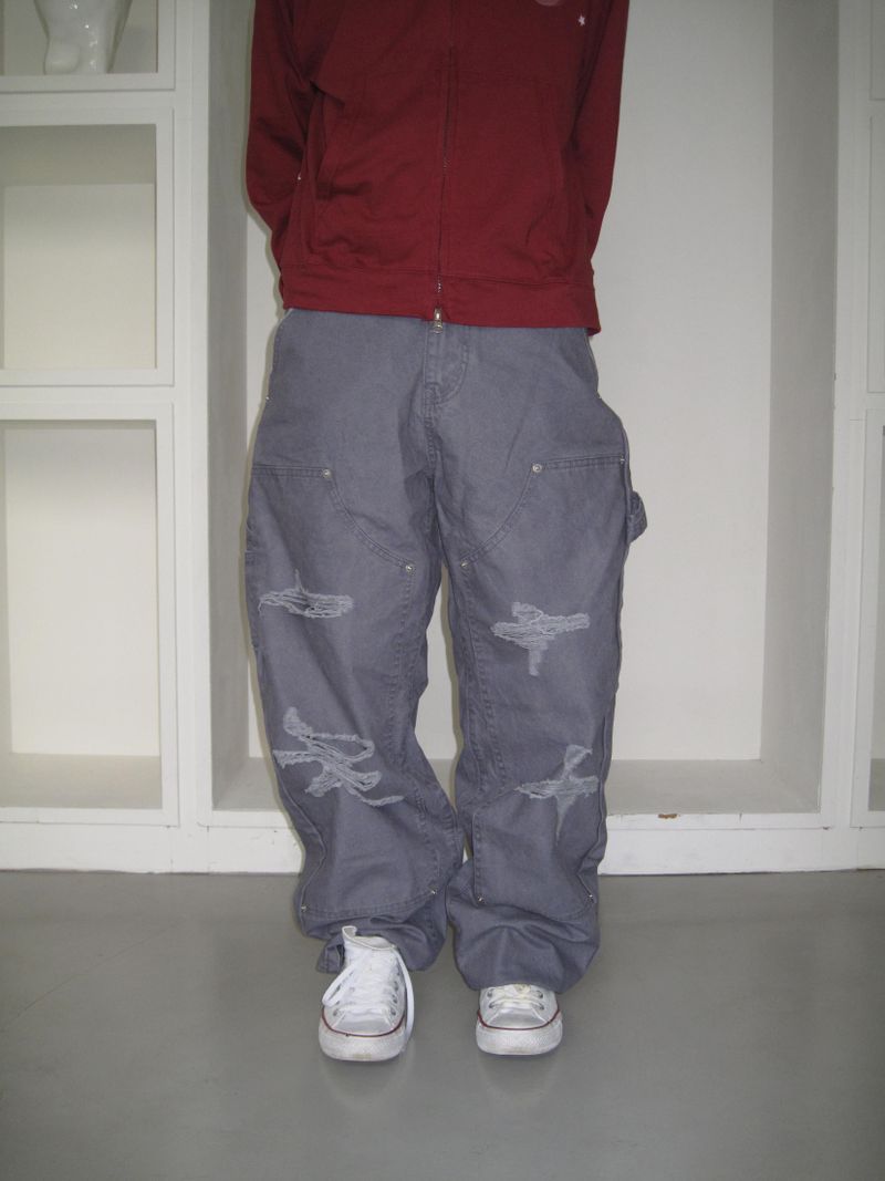 Vintage Damaged Double Knee Work Pants (3c)