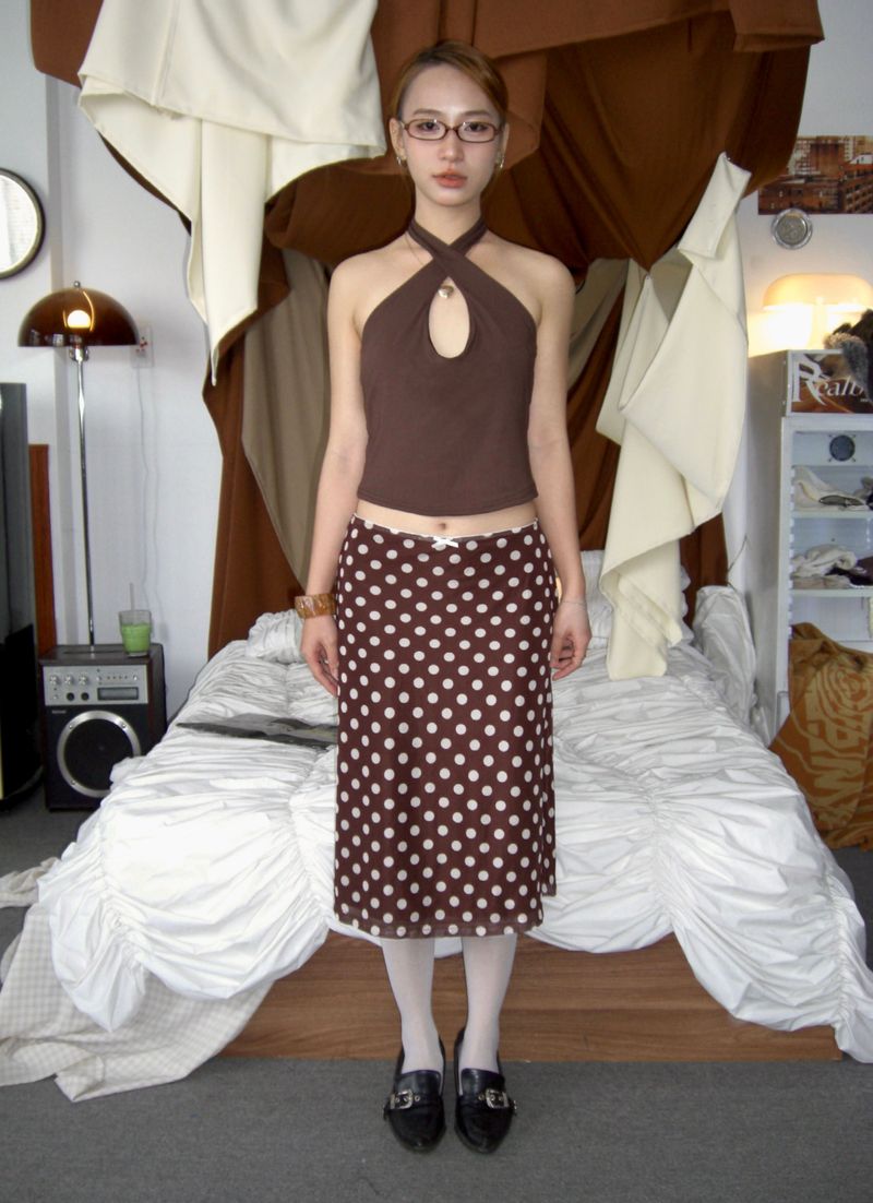 POLKA MIDI SKIRT / POLKA ミディスカート