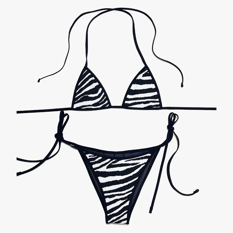 Zoe triangle bikini - wild stripes [micro]