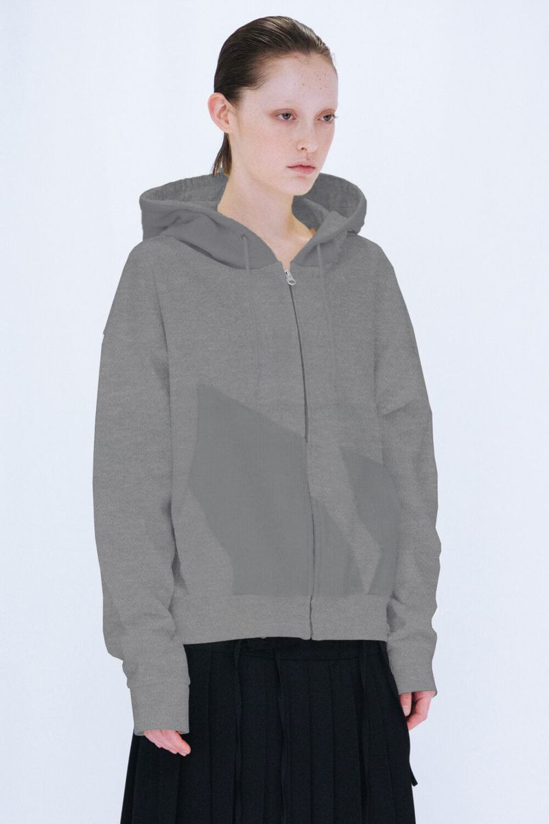 KNIT LAYERED HOODIE