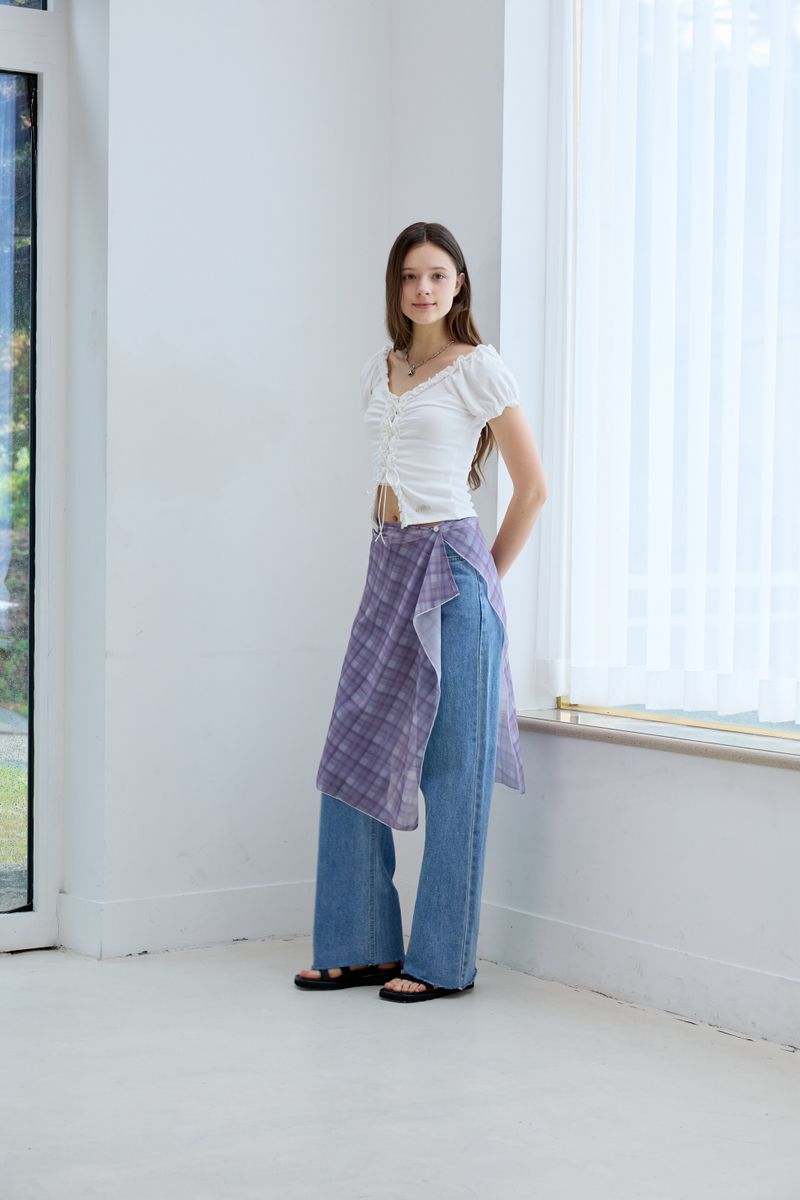 WILD FRINGE DENIM PANTS