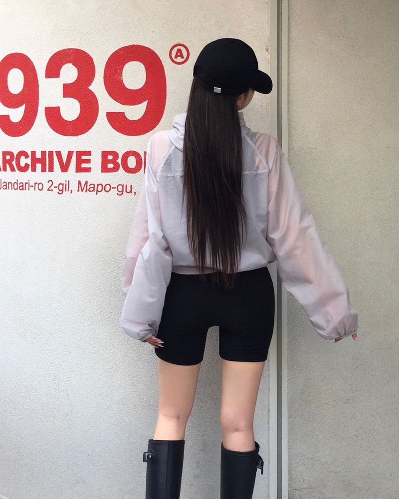 [BELLIDE MADE] scene food see-through windbreaker