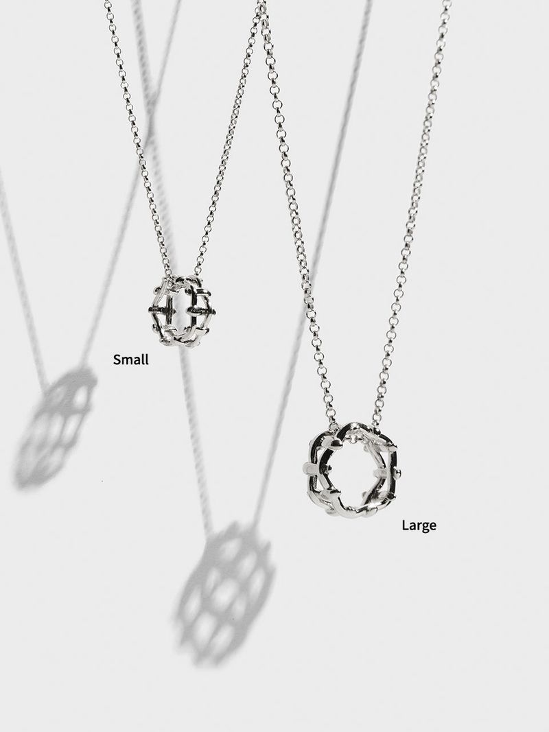Multi Hash Tag Small Necklace (Silver)