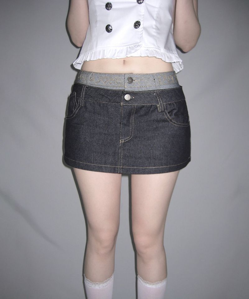 empire low denim sk