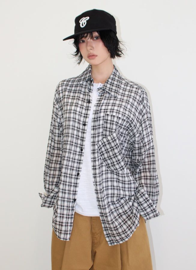 TWO-POCKET CHECK SHIRT