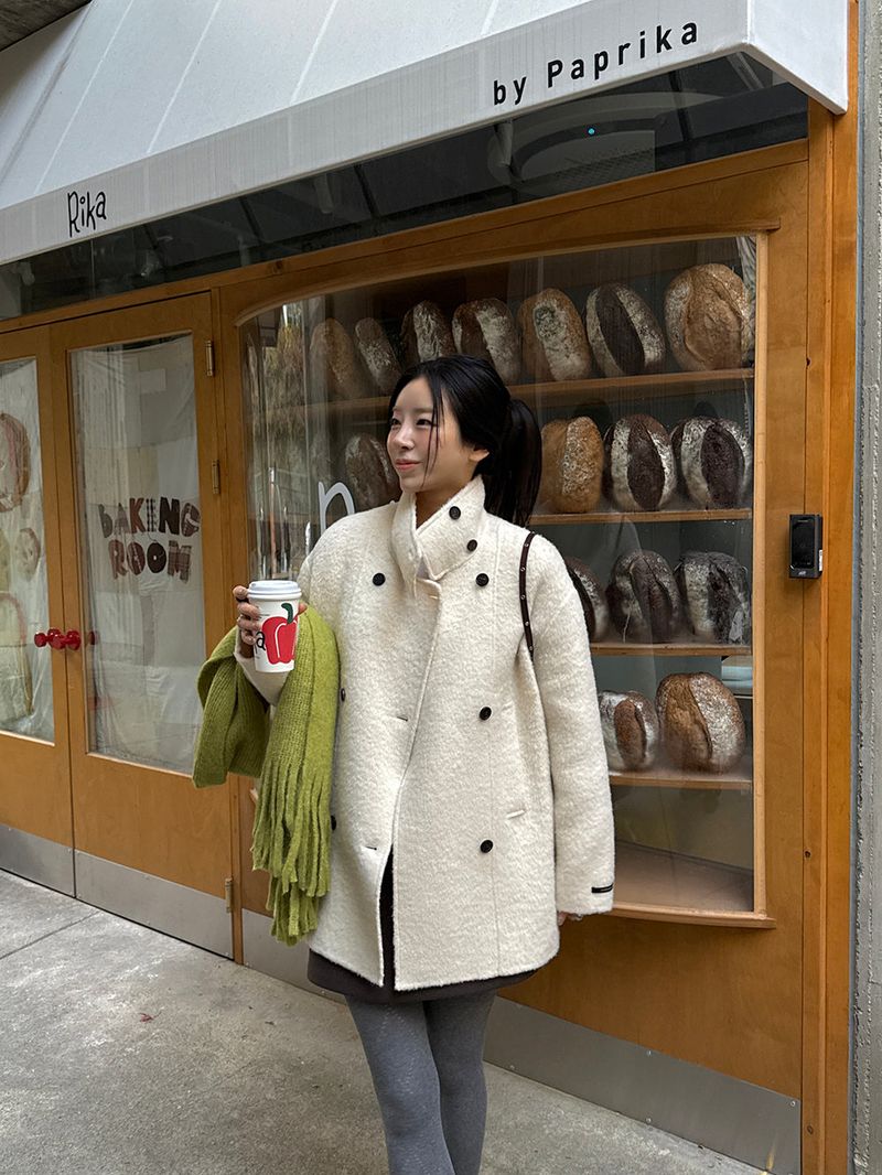 [MADE] KYLIE WOOL ALPACA HANDMADE HALF DOUBLE COAT