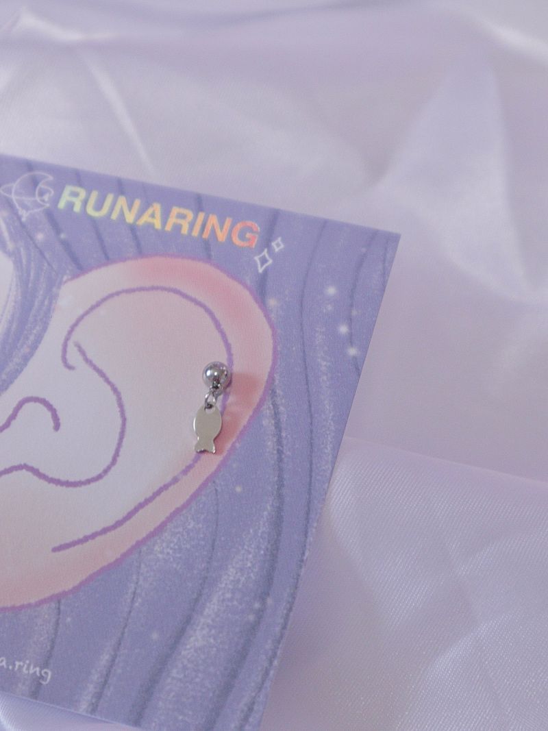 Full surgical steel mini fish piercing