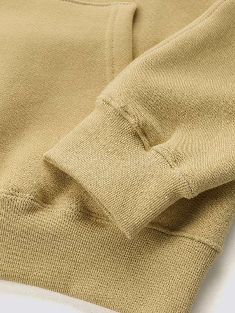 V-neck Logo Hoodie_Yellow