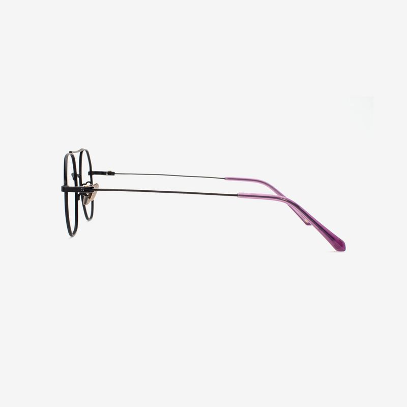 Knouun Round titanium glasses CODE. 103. A Black