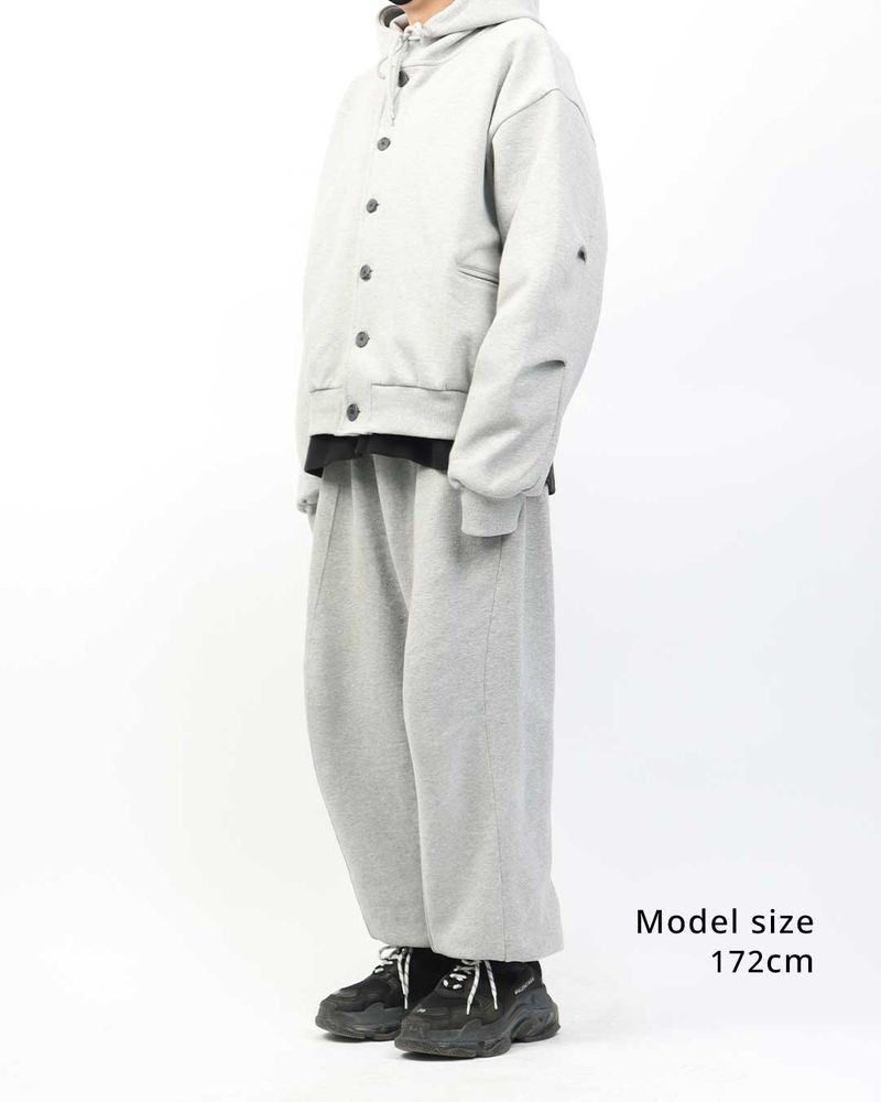 Button hood zip-up_2color