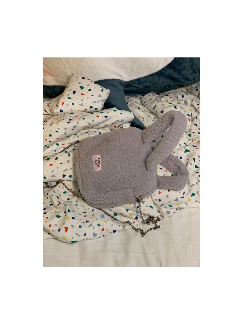 teddy bag gray