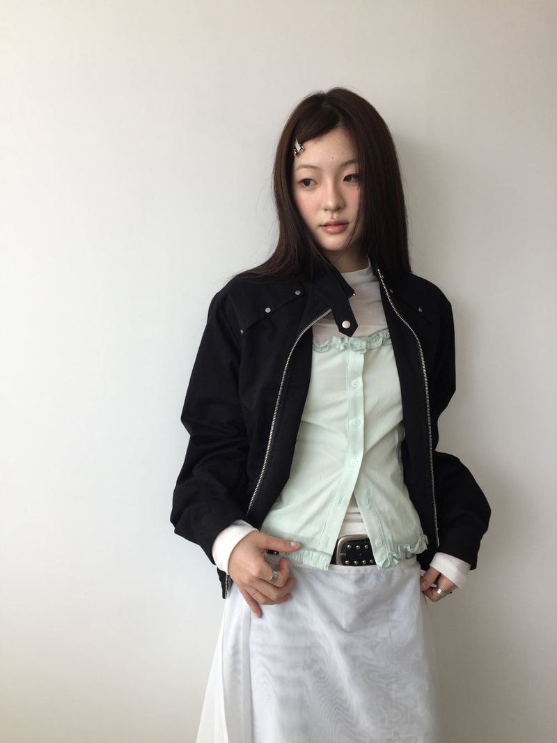 Luke Studded High-Neck Jacket (2color)
