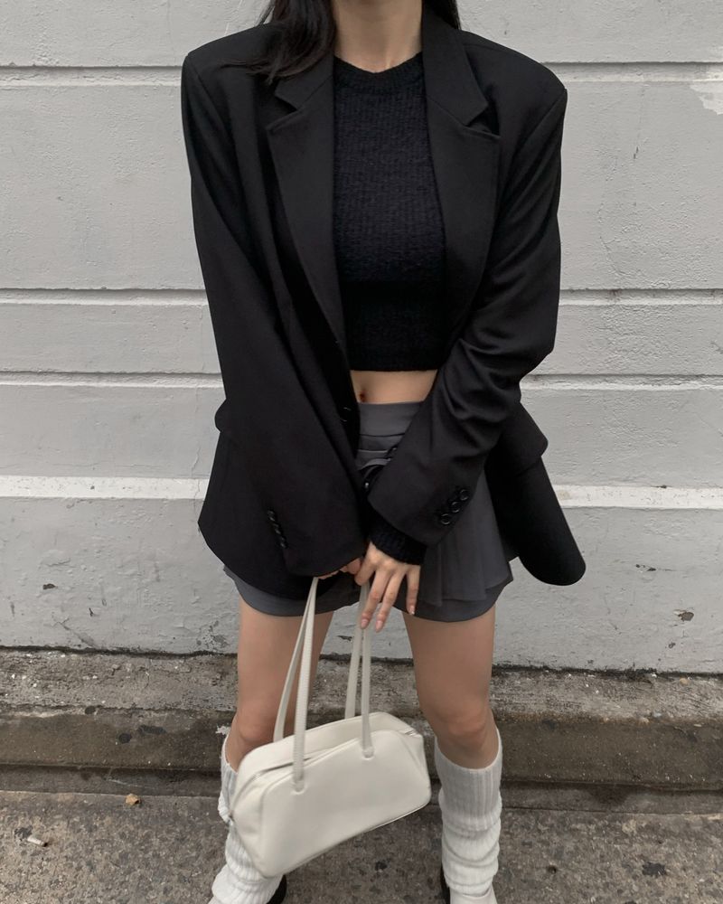 (Unisex) Button over jacket