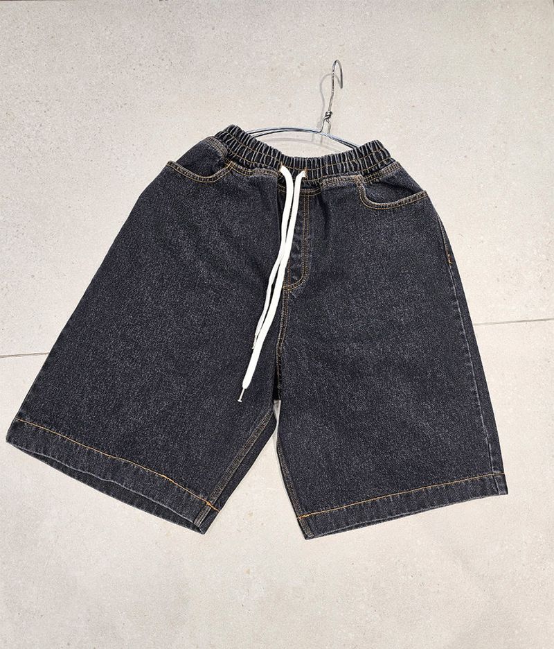 VENTIQUE Washed Bermuda denim PT 2color