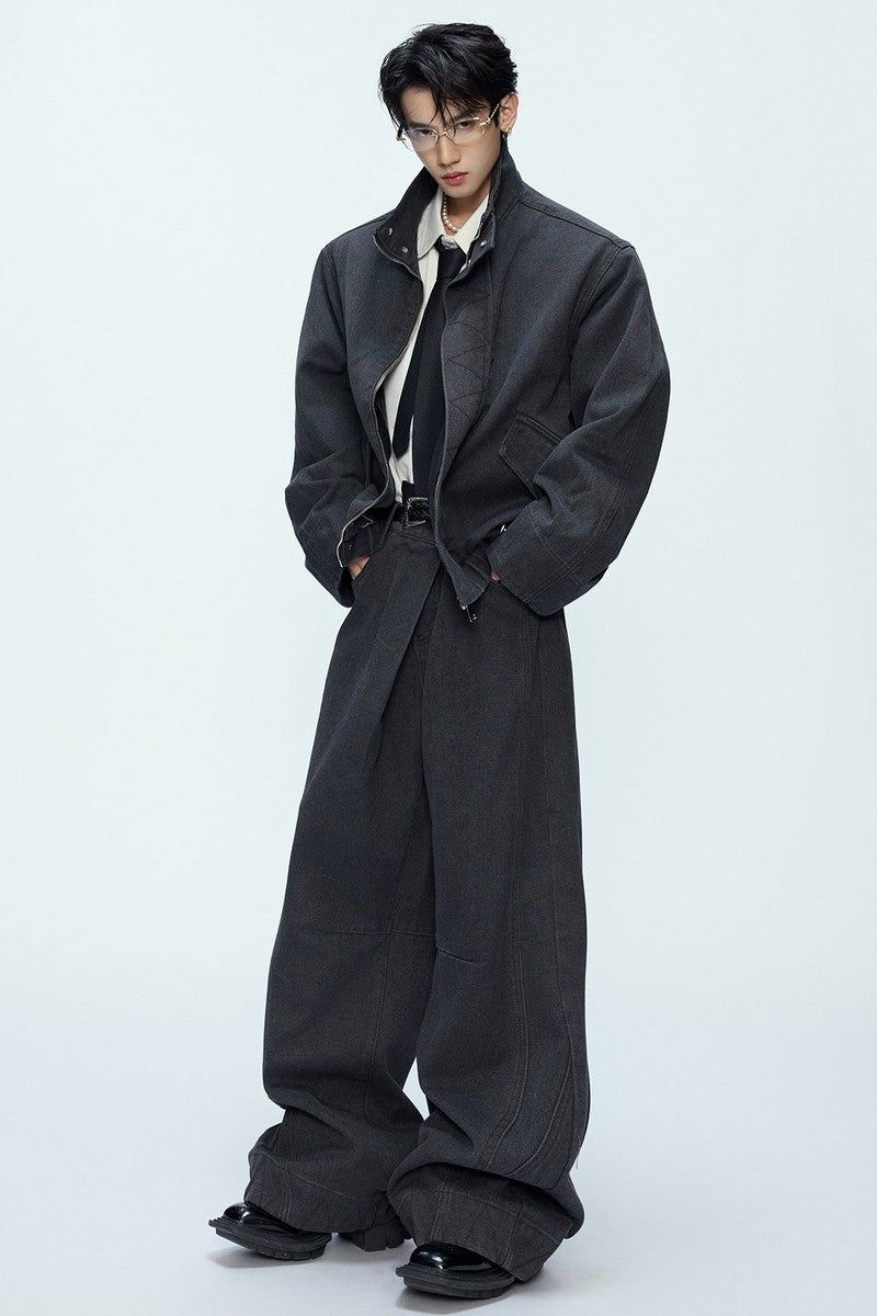 Washed Harrington Jacket Set