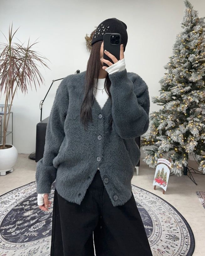 SATIIIZ(サティーズ)の「Return Angora Knit Cardigan(Tops)」