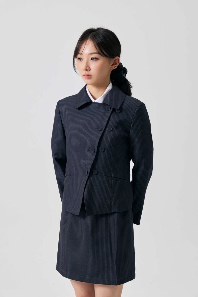 ODE ASYMMETRIC JACKET / CHARCOAL