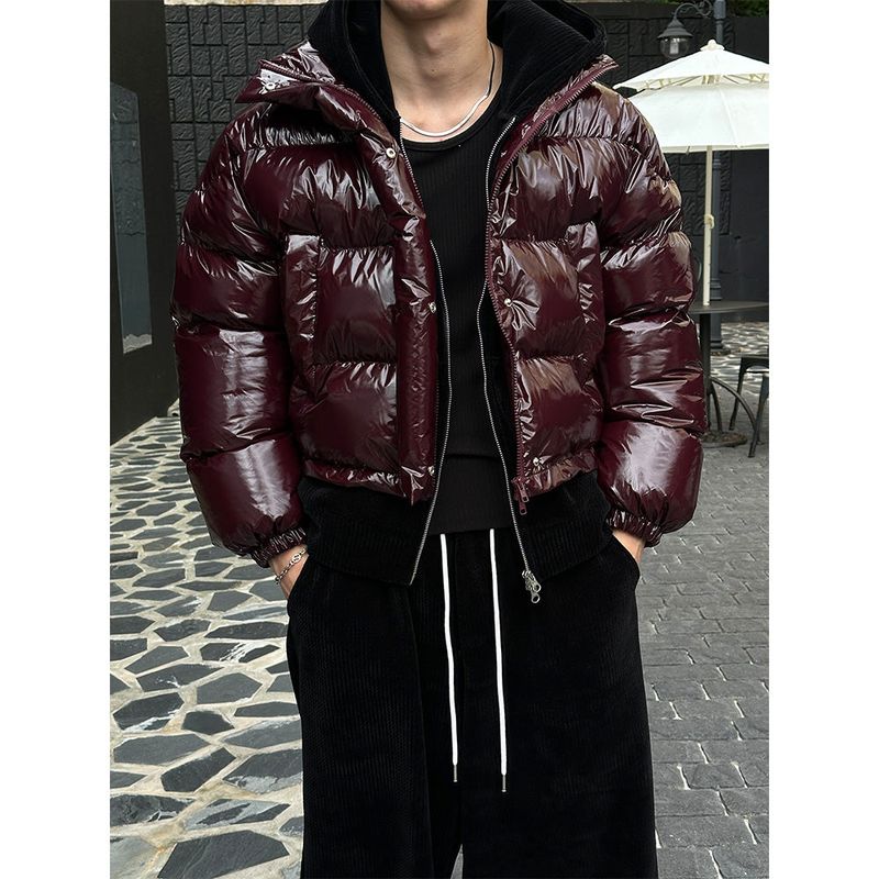  [F/W] Volume crop glossy padding(3color)