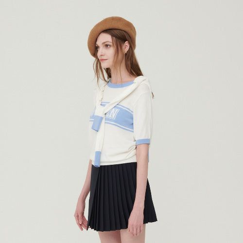 Logo jacquard knit set-up