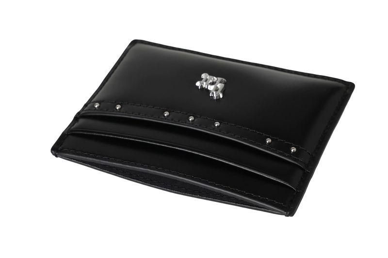【即日発送】Classic stud card holder - black 