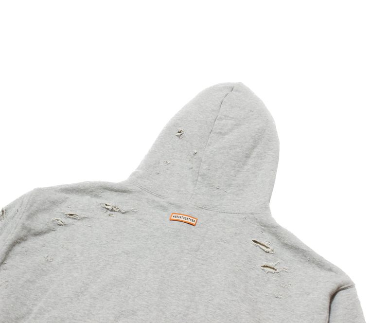 damage hoodie (gray)