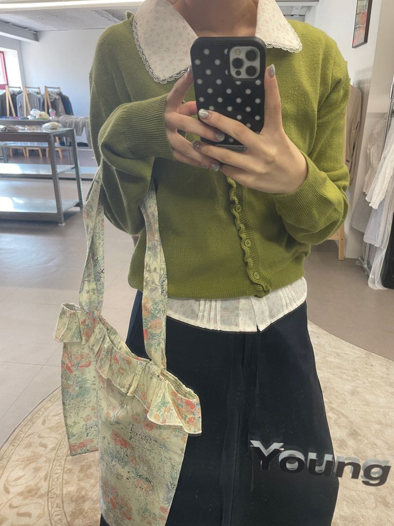 Anki Flora Frill Blouse (1color)