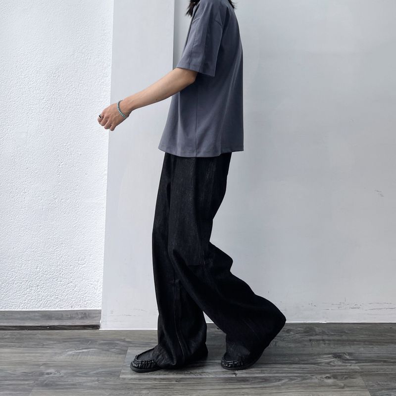 Ink Black Draped Trousers