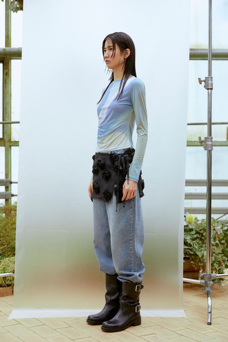 Asymmetric Ruched Top (BLUE)
