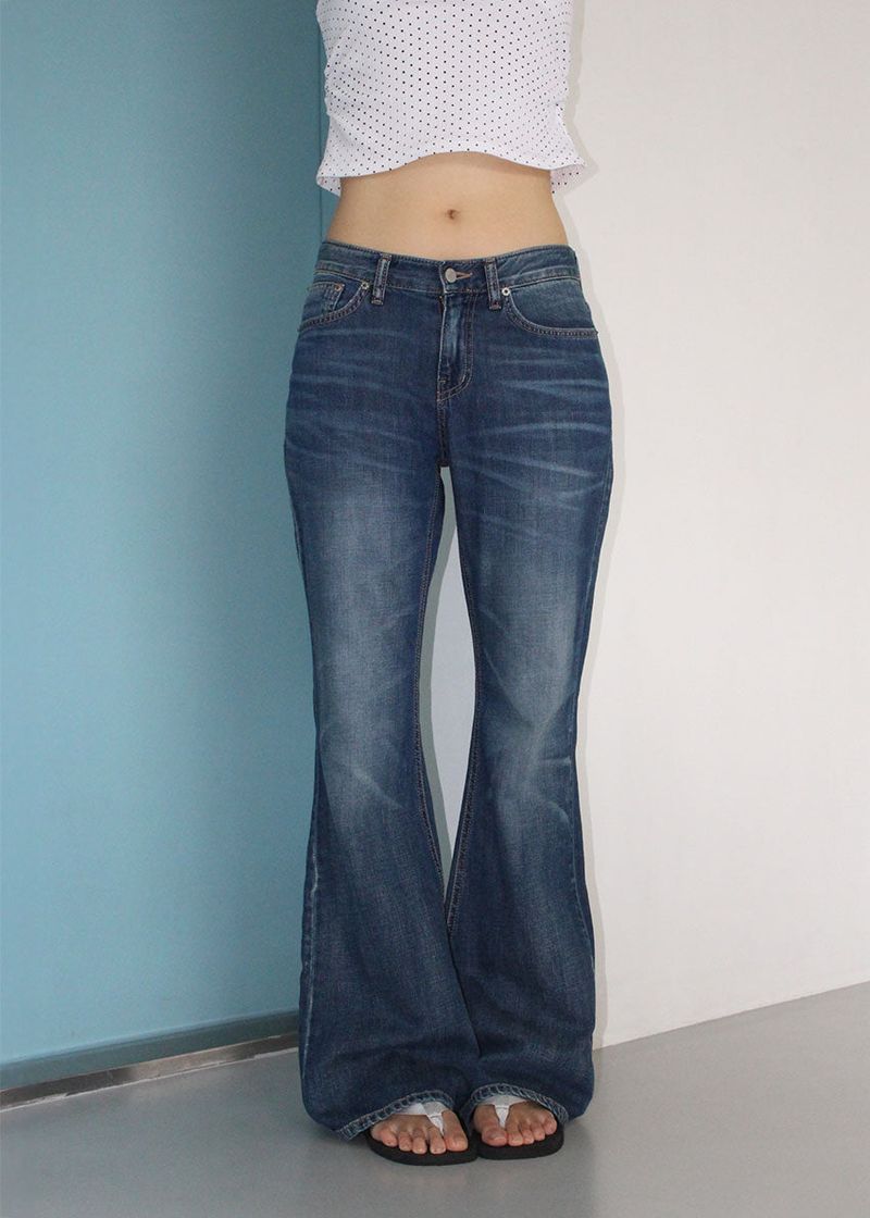 WASHING FLARED DENIM