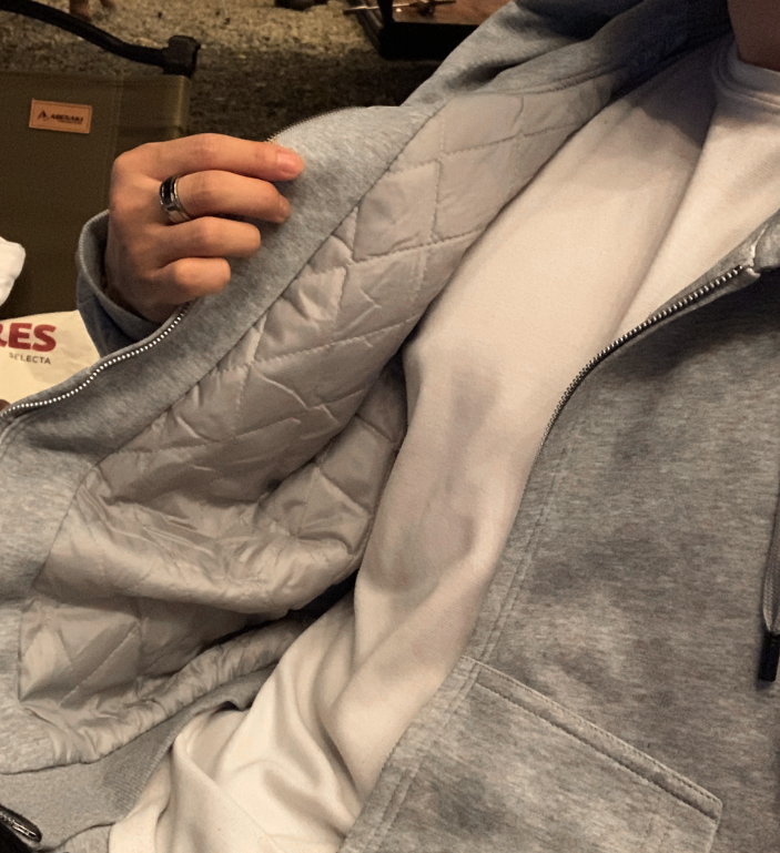 【Setup】 Aiden Winter Quilted Sweatshirt Padded Setup