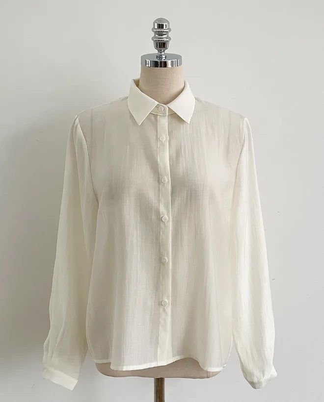 Dren Sheer Shirt Blouse (Strap Set)