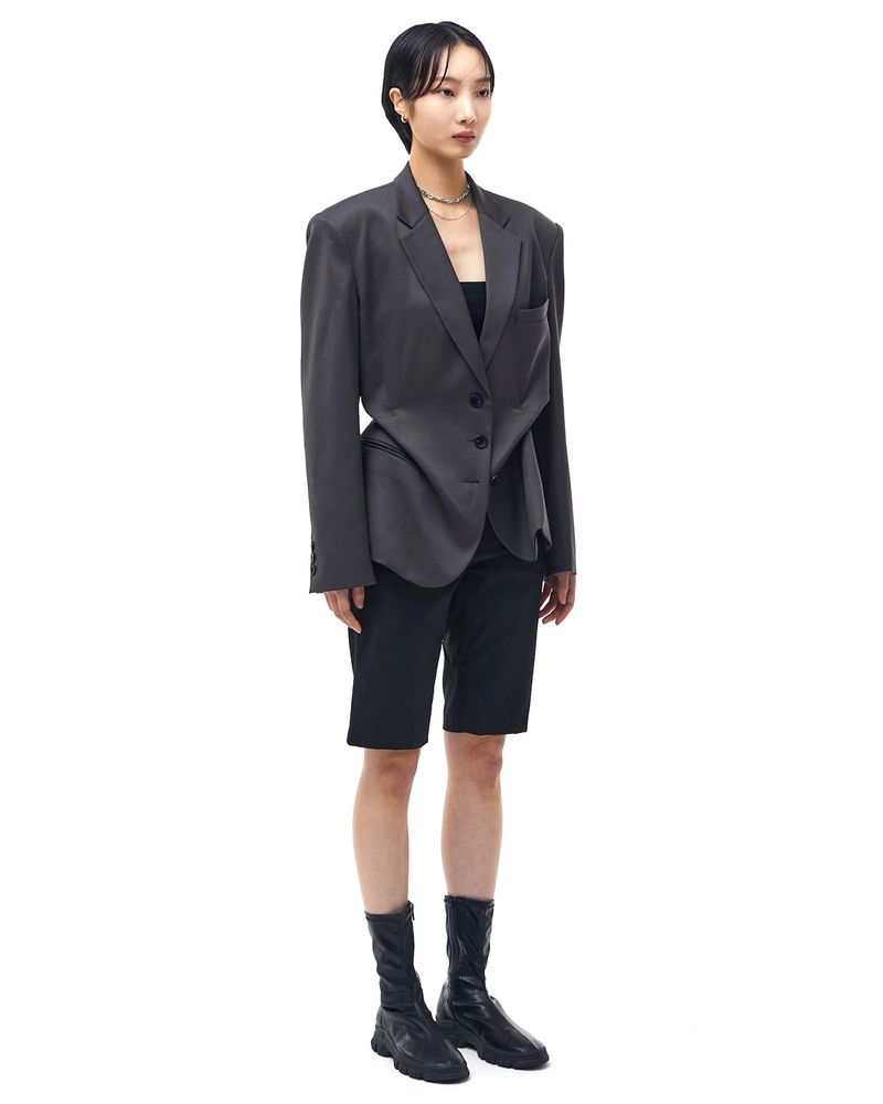 DOZI - Pinched Oversize Tailored Jacket _ BLACK