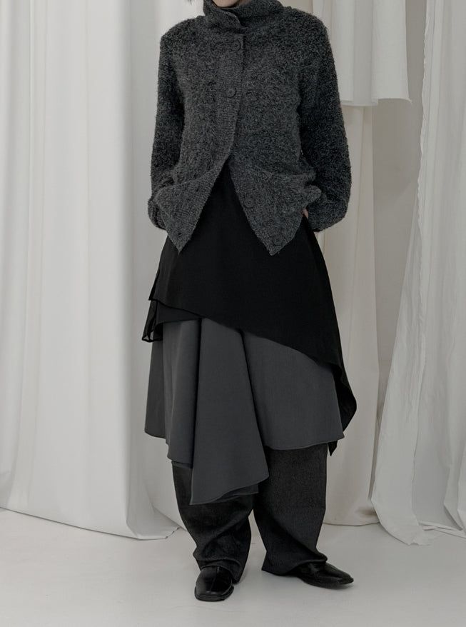 Celer Layered Unbalanced Chiffon One Piece