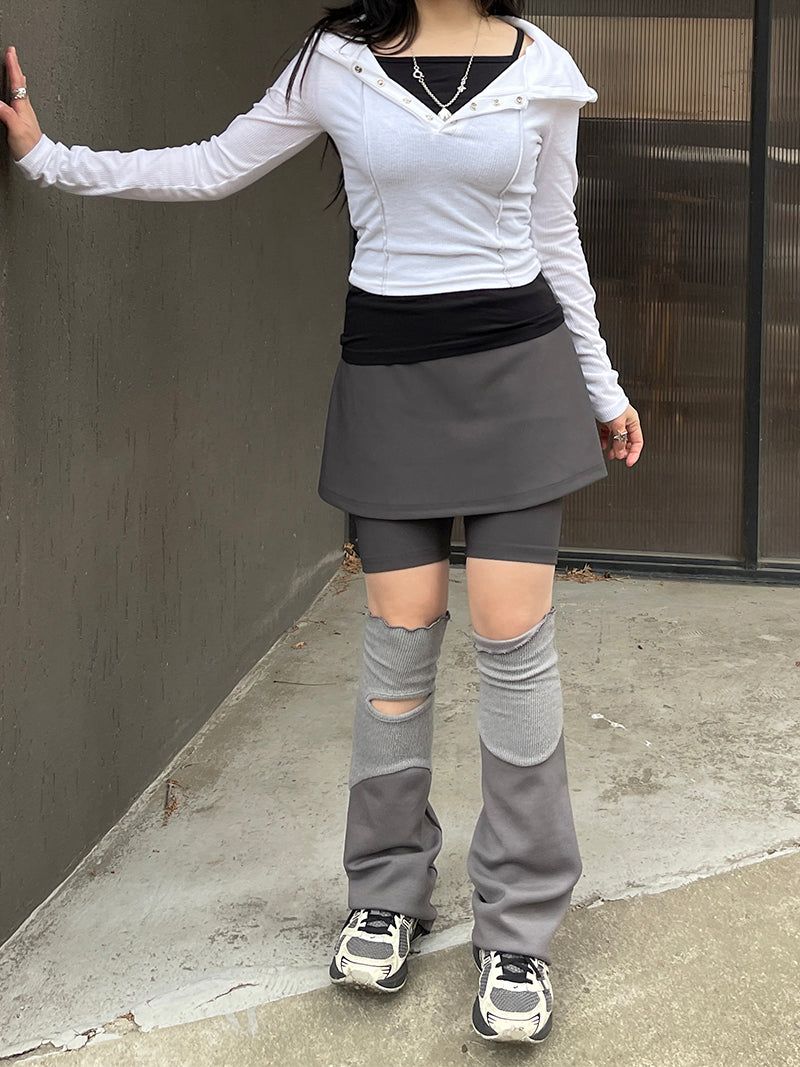 Gorpcore spandex Strap Skirt Leggings