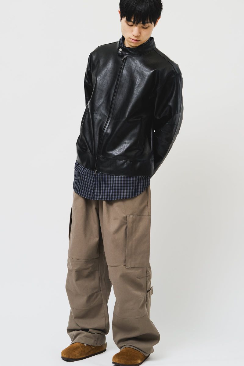 Incision Leather Jacket