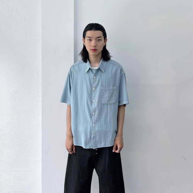 FADE MEET（フェードミート）の「Vertical Line Boxy Shirt（Tops）」