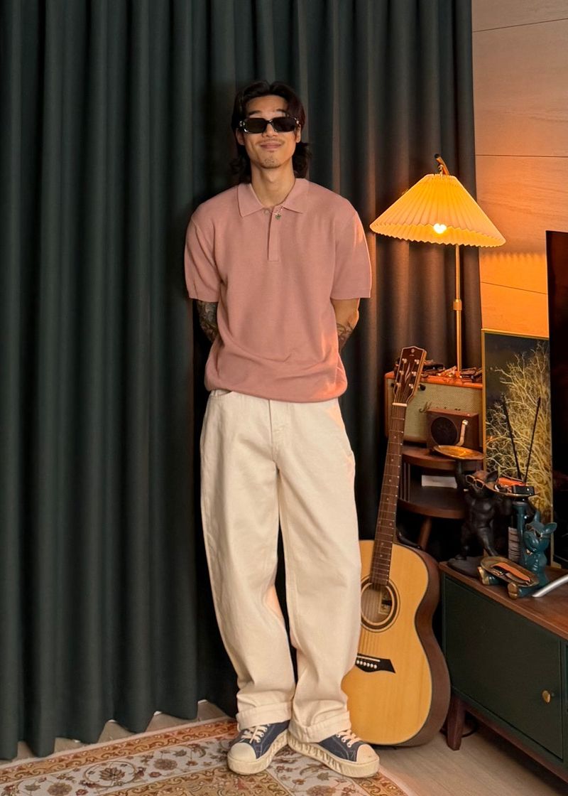 Semi-wide cotton pants 5COLOR