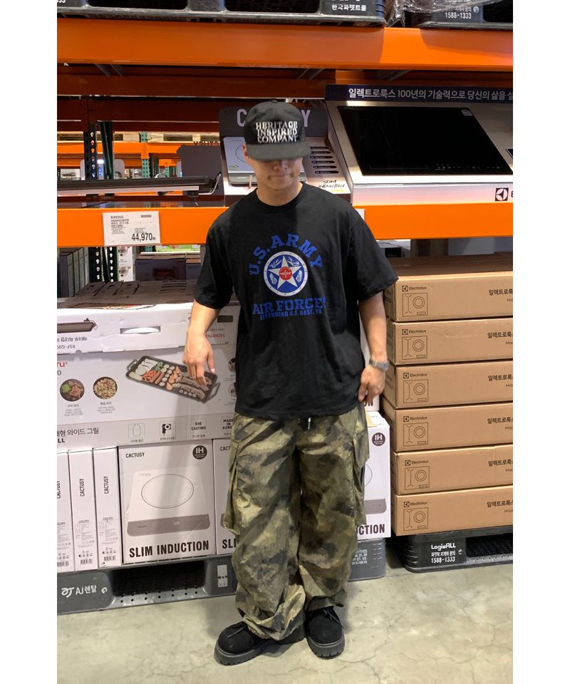 Camo Rip Nylon Cargo Pants